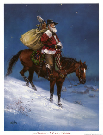 JS007~Cowboy-Christmas-Posters